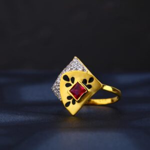 22KT Gold CZ Designer Ladies Ring LR806
