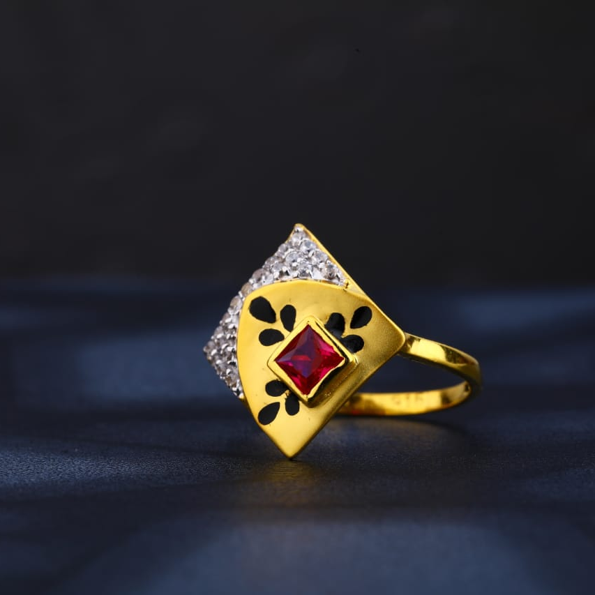 22KT Gold CZ Designer Ladies Ring LR806