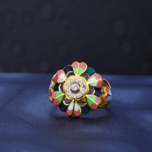 22KT Gold CZ Delicate Ladies Ring LR465