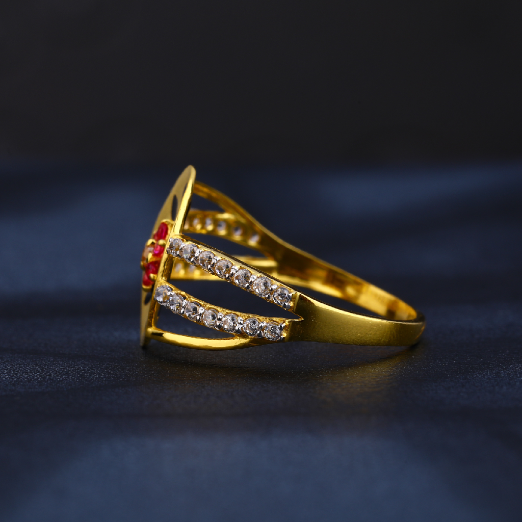 22CT CZ Gold Delicate Ring LR825 - Image 2