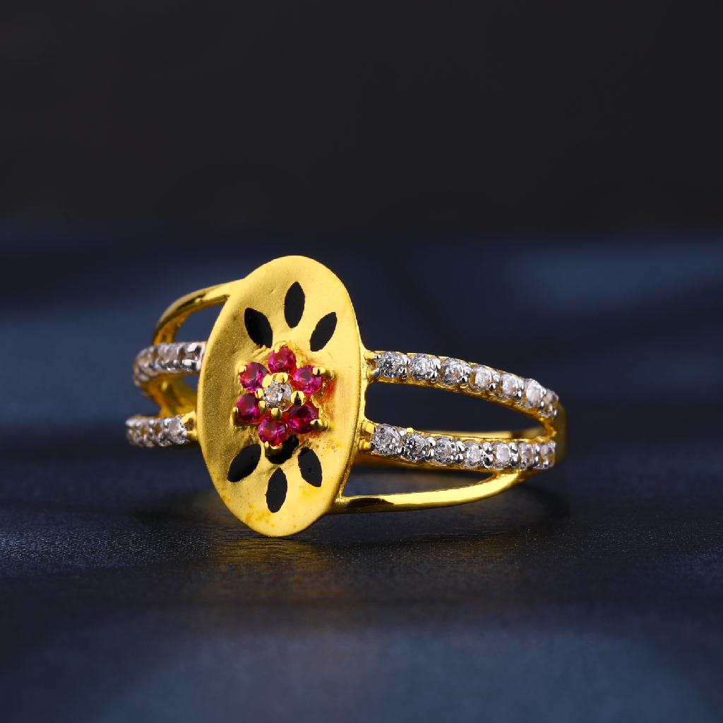 22CT CZ Gold Delicate Ring LR825