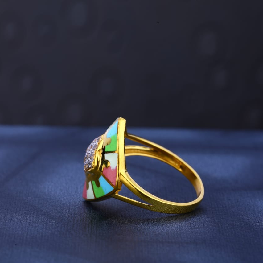 22KT Gold CZ Ladies Ring LR468 - Image 2