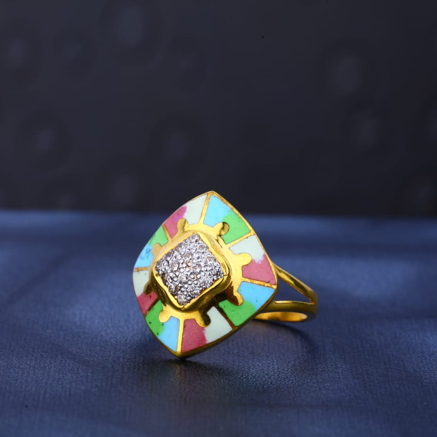22KT Gold CZ Ladies Ring LR468
