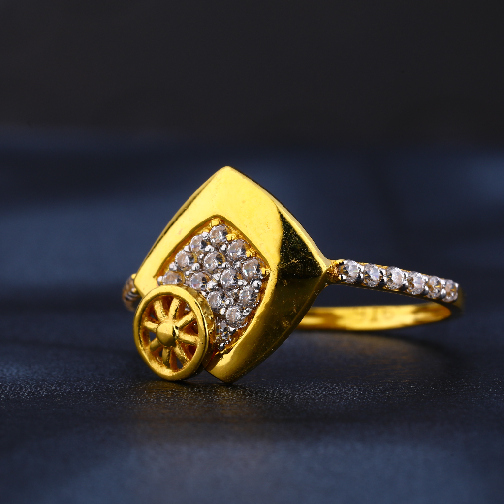 22CT CZ Gold Classic Ring LR823