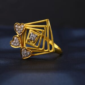22CT CZ Gold Ring LR822