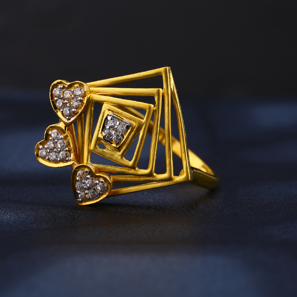 22CT CZ Gold Ring LR822