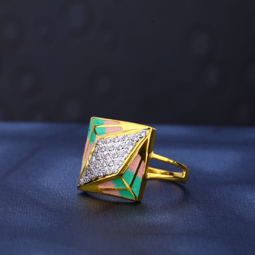 22KT Gold Hallmark stylish Ladies Ring LR469