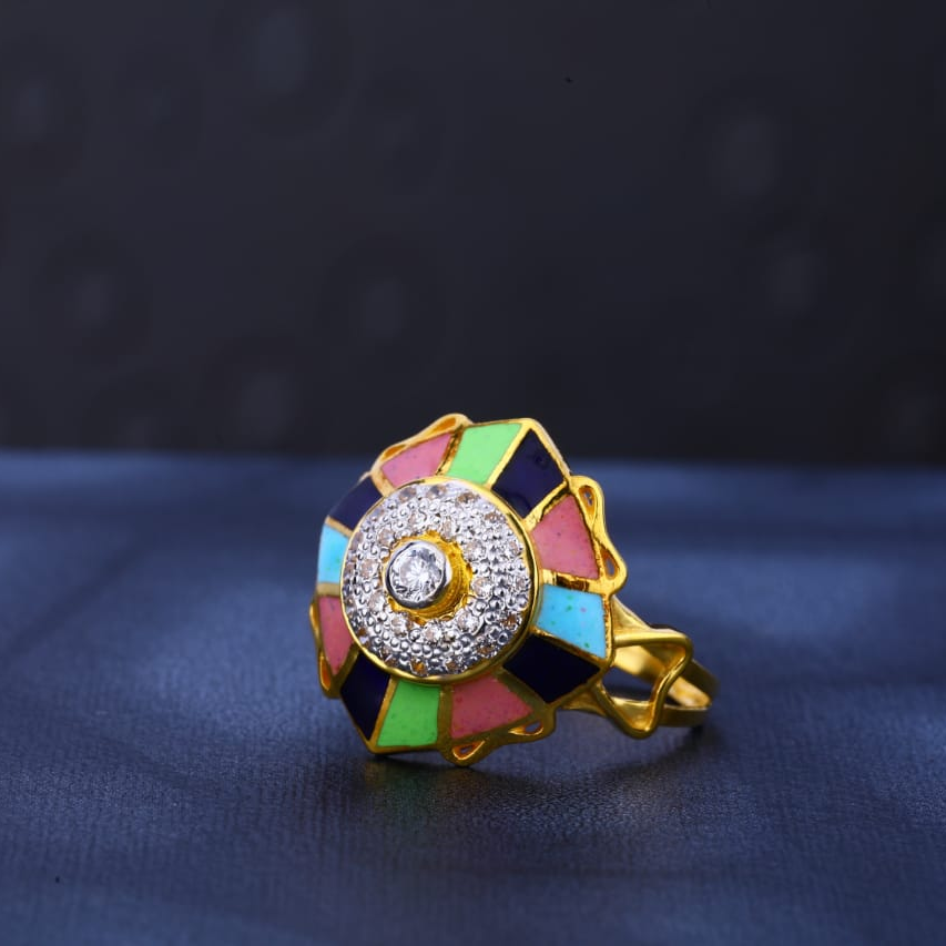 22KT Gold Hallmark Fancy Ladies Ring LR471