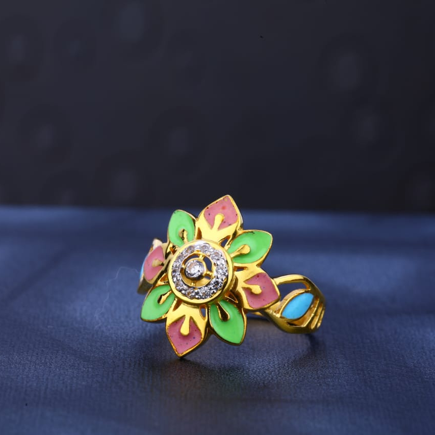 22KT Gold Hallmark Delicate Ladies Ring LR473