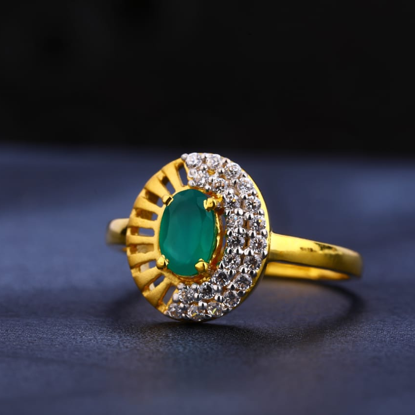 22KT Gold Hallmark Designer Ladies Ring LR360