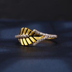22CT Gold Women's Delicate Hallmark Ring LR817