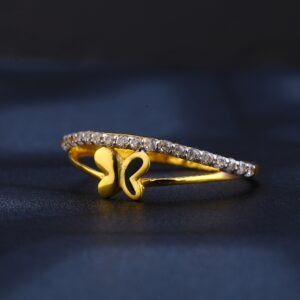 22CT Gold CZ Stylish Ladies Ring LR813