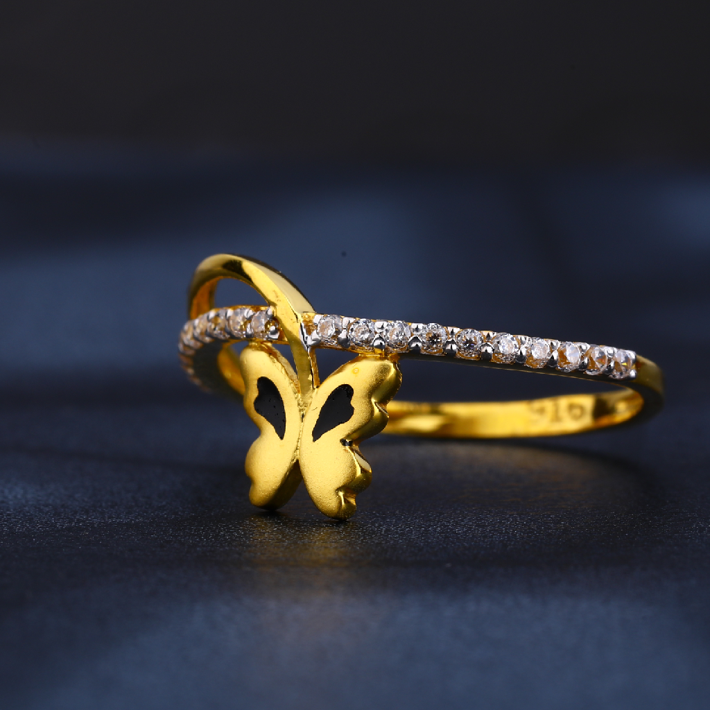 22CT Gold CZ Exclusive Ladies Ring LR811