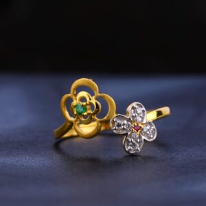 916 Gold CZ Hallmark Stylish Ladies Ring LR346