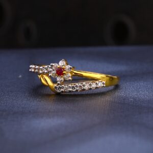 22kt Ladies Gold Exclusive Cz Ring LR1583