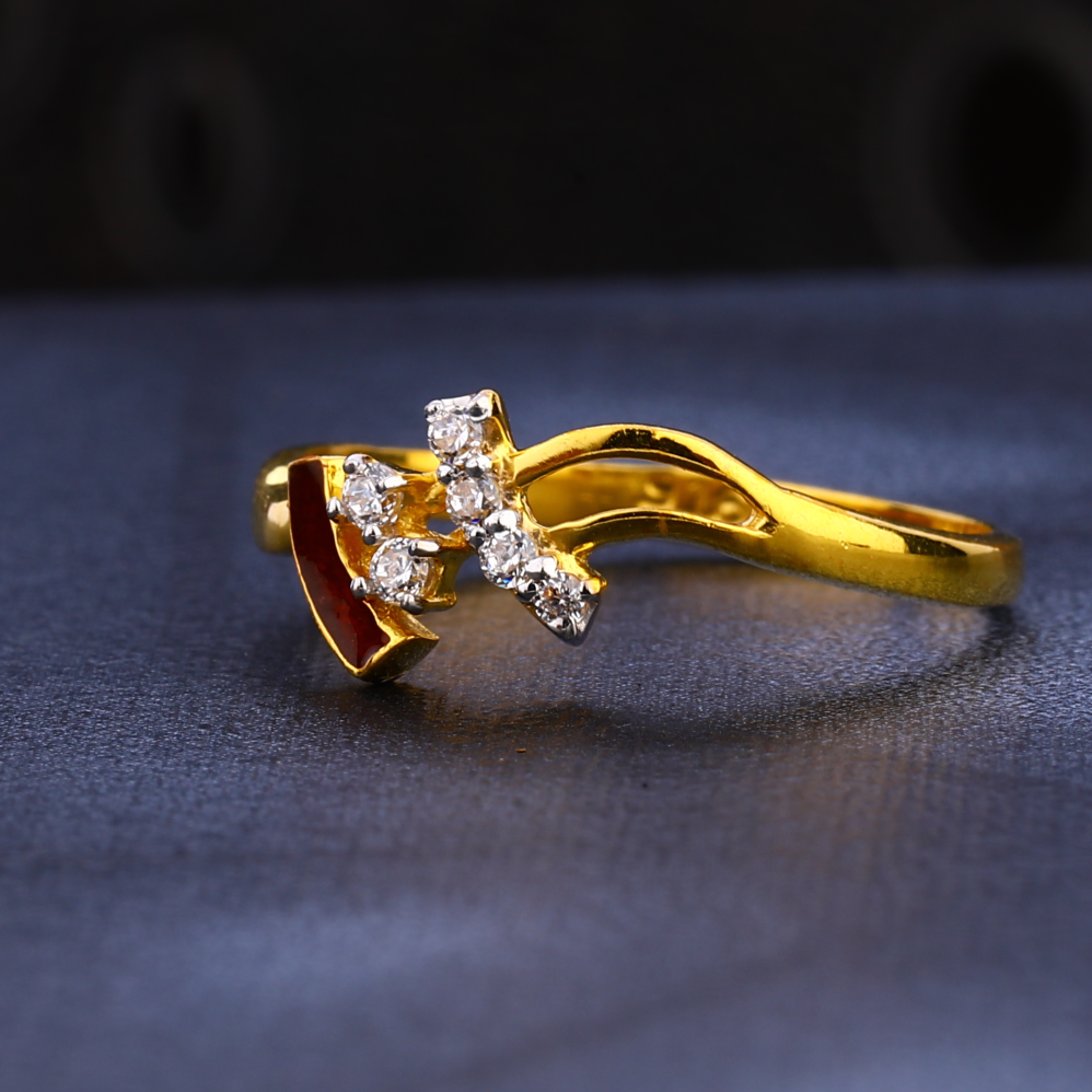 916 Gold Cz Women's Exclusive  Hallmark Ring LR1575