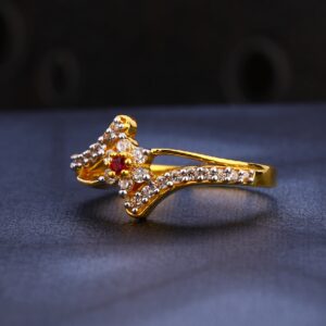 916 Gold Cz Women's Designer Hallmark Ring LR1573
