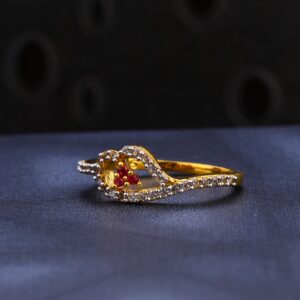916 Gold Cz Delicate Ladies Ring LR1566