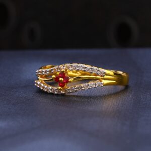916 Gold Cz Designer Ladies Ring LR1565