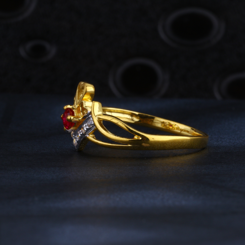 22CT Gold Hallmark Ladies Ring LR1553 - Image 2