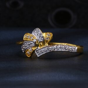 22CT Gold CZ Delicate Ladies Ring LR1548