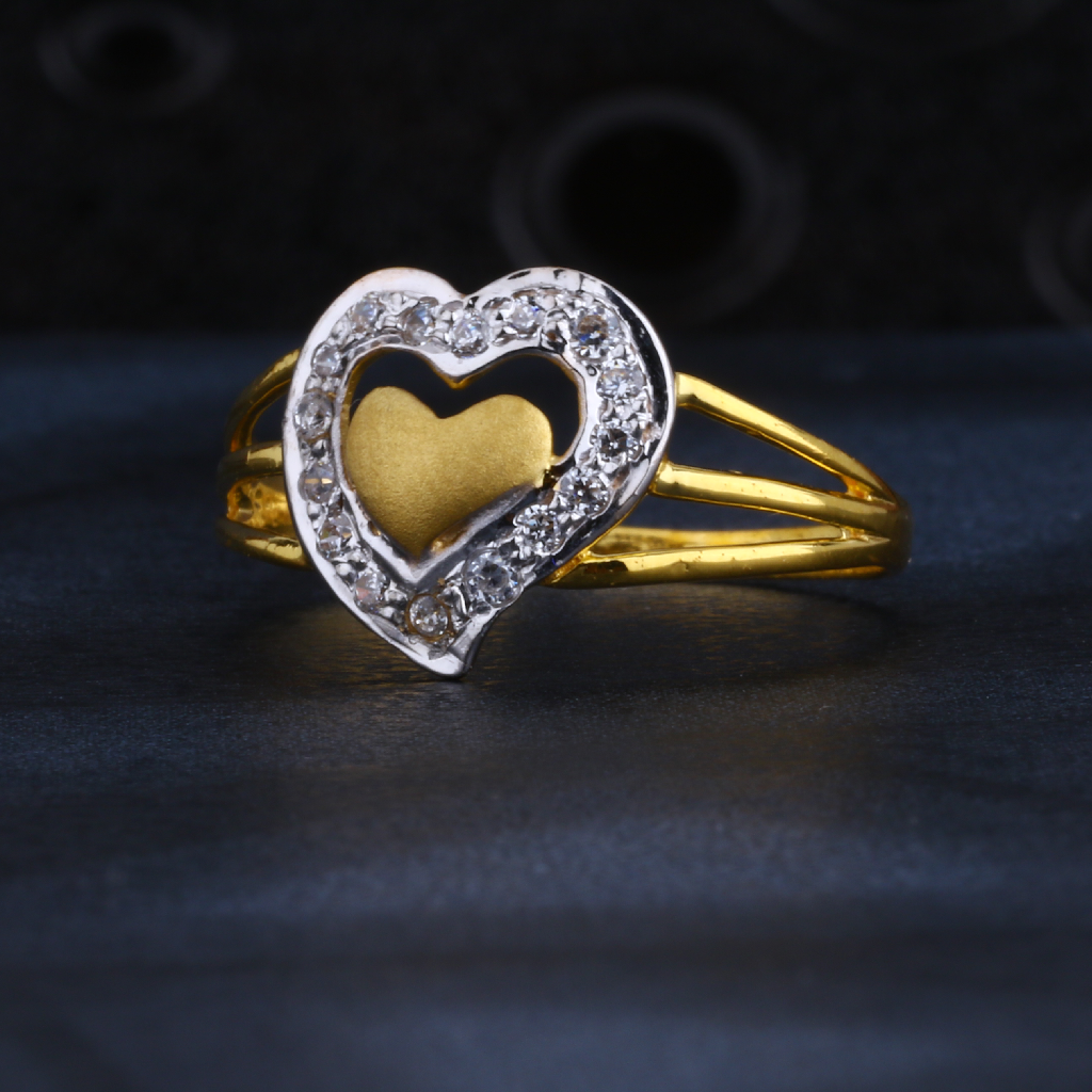 22CT CZ Gold Hallmark Classic Ladies Ring LR1540