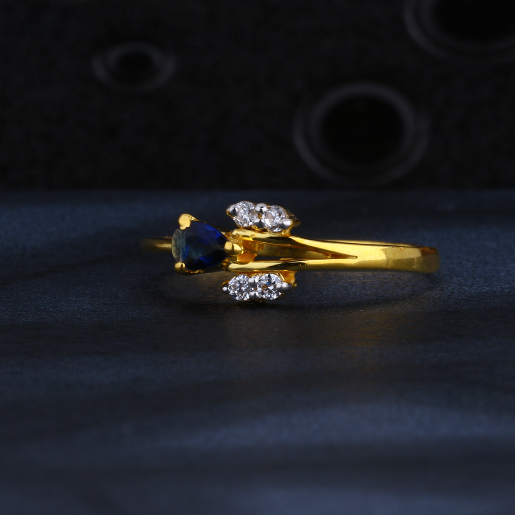 22CT Gold CZ Designer Ladies Ring LR1539