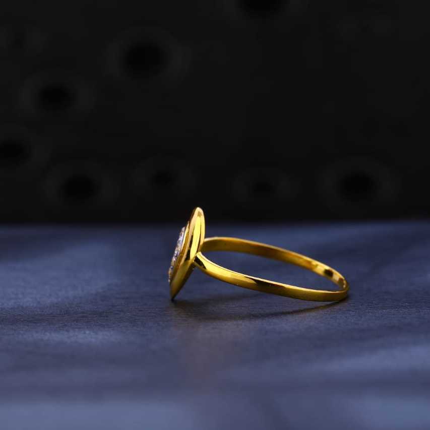 22KT Gold CZ Stylish Ladies Ring LR1176 - Image 2