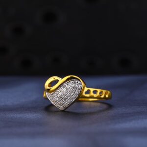 22KT Gold CZ Hallmark Stylish Ladies Ring LR1185