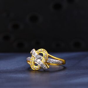 22KT Gold CZ Hallmark Designer Ladies Ring LR1180