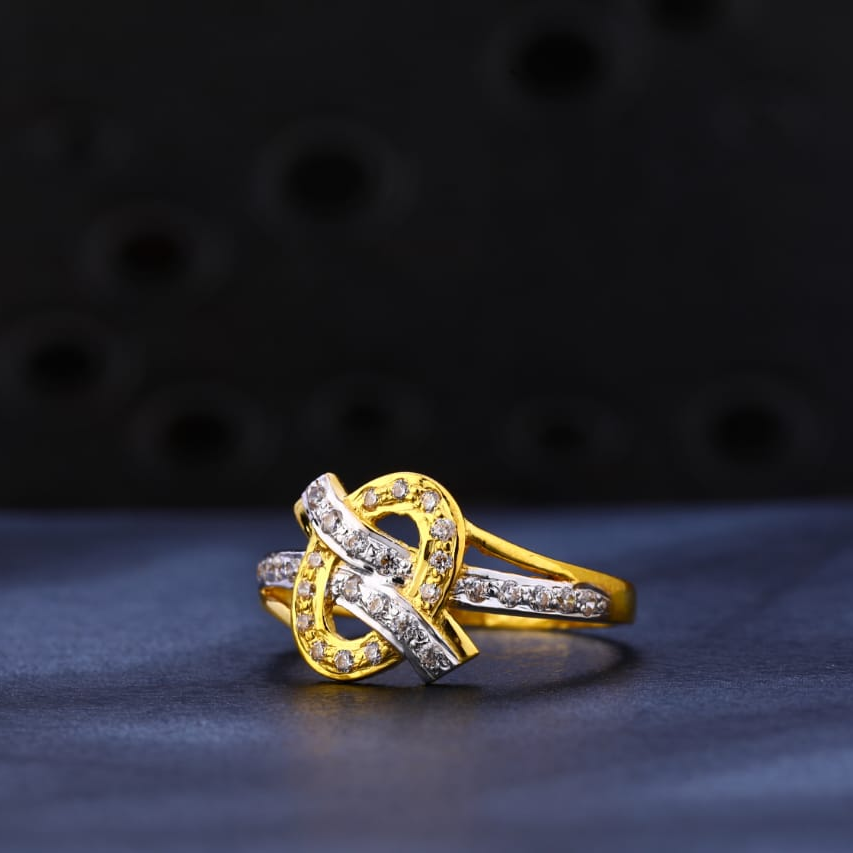 22KT Gold CZ Hallmark Designer Ladies Ring LR1180