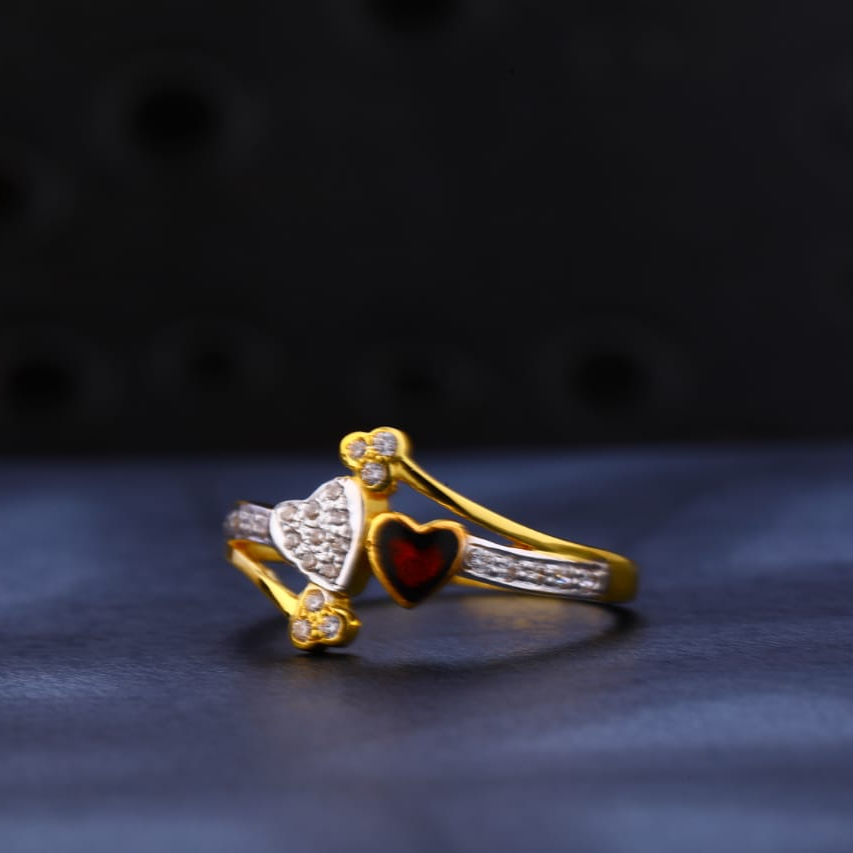 22KT Gold CZ Delicate Ladies Ring LR1171