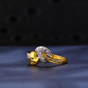 22KT Gold CZ Designer Ladies Ring LR1170