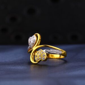 22KT Gold CZ Classic Ladies Ring LR1169