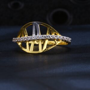 22CT CZ Gold Stylish Ladies Ring LR1521
