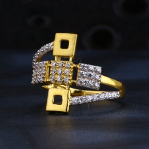 22CT CZ Gold Classic Ladies Ring LR1515