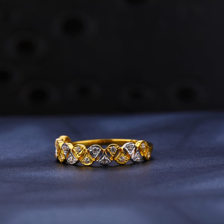 916 Gold CZ Designer Ladies Ring LR1138