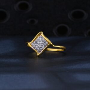 22KT Gold CZ Hallmark Delicate Ladies Ring LR1361