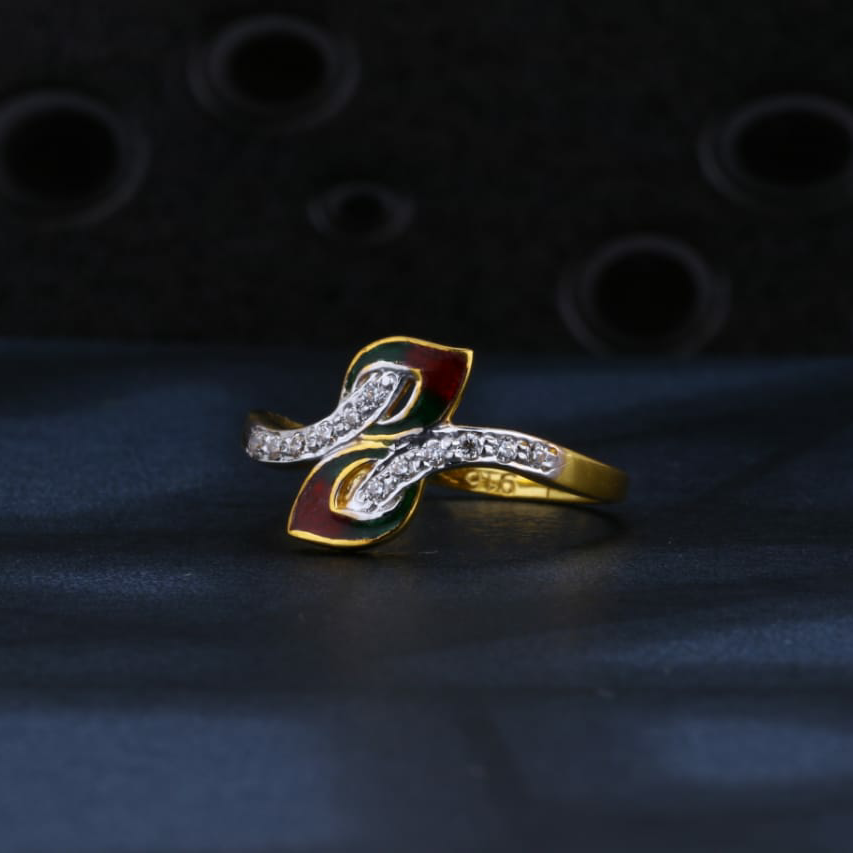 22KT Gold CZ Ladies Exclusive Ring LR1368