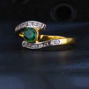 22CT  Gold Ladies Classic CZ Ring LR1358