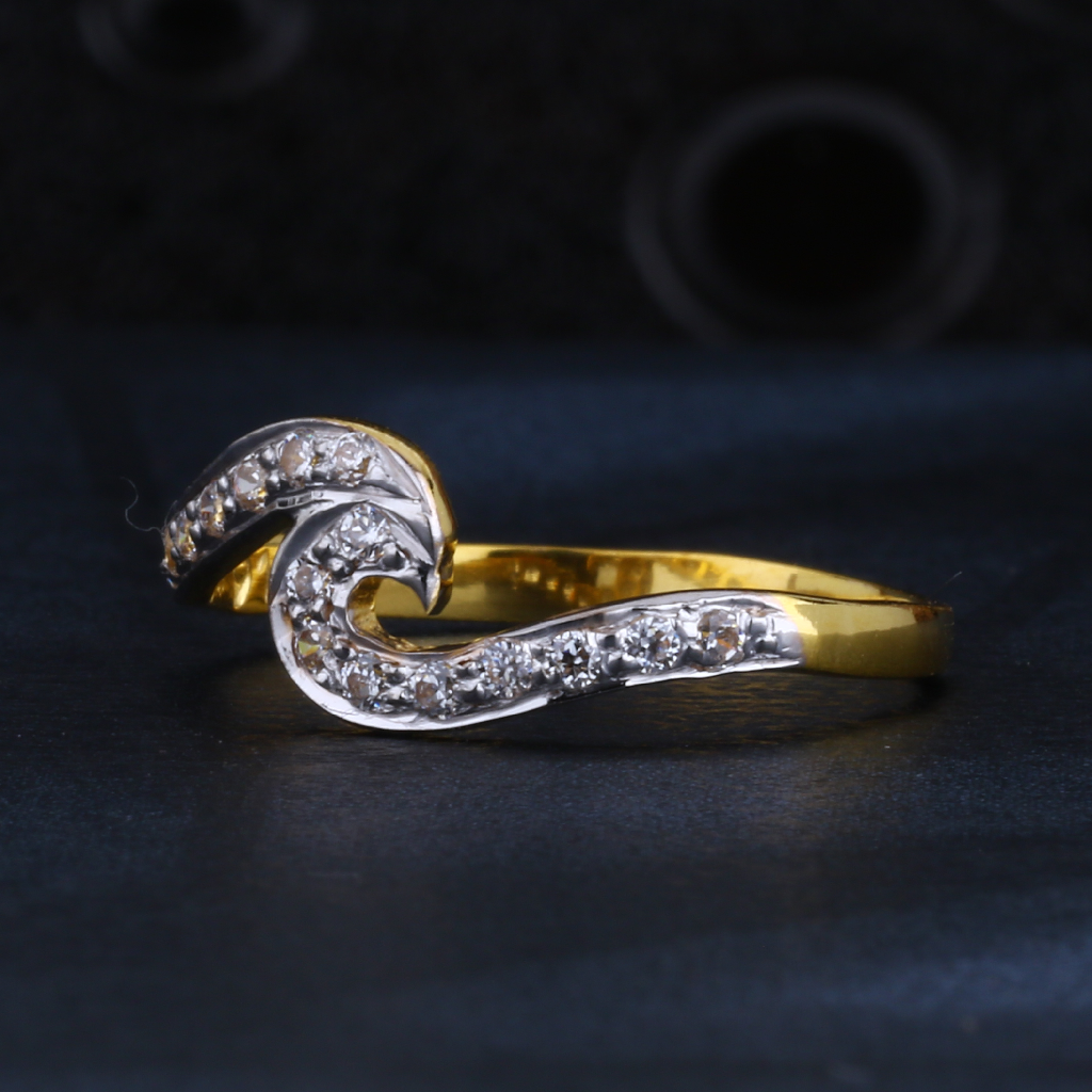 22CT CZ Gold Hallmark Fancy Women's Ring LR1353