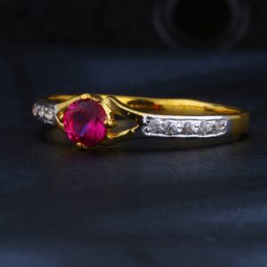 22CT CZ Gold Hallmark Delicate Women's Ring LR1351
