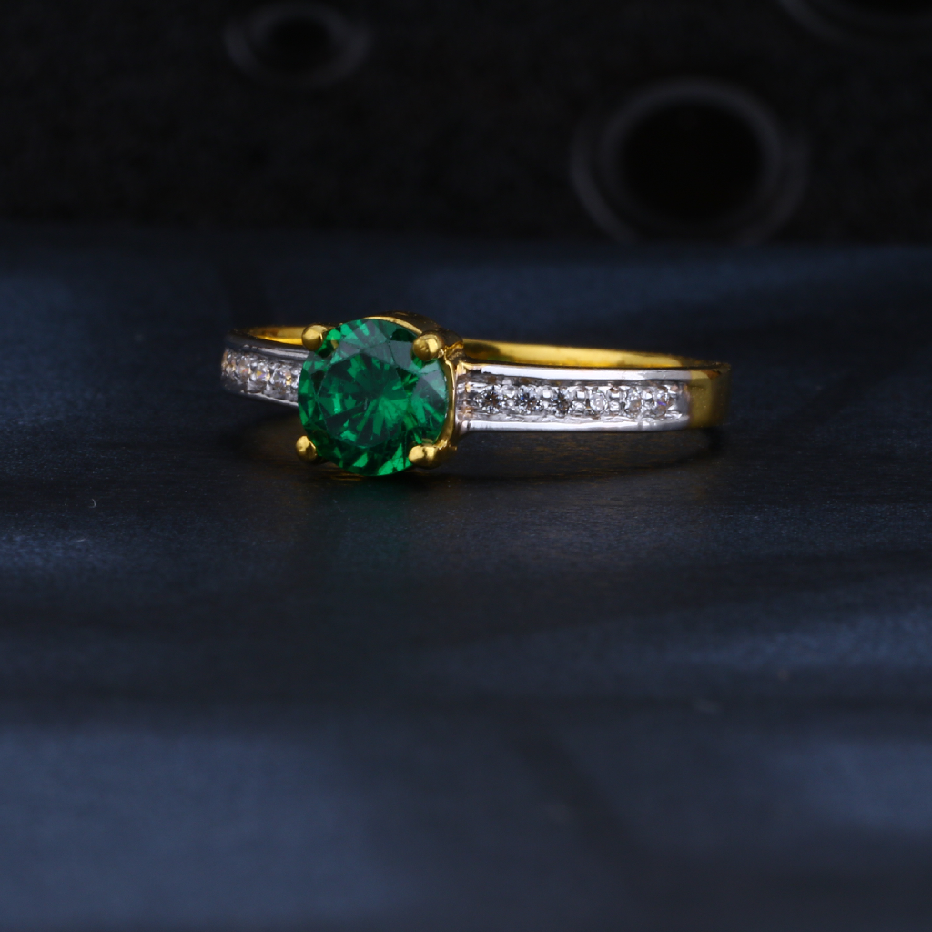 22CT Gold Ladies Stylish CZ Ring LR1347