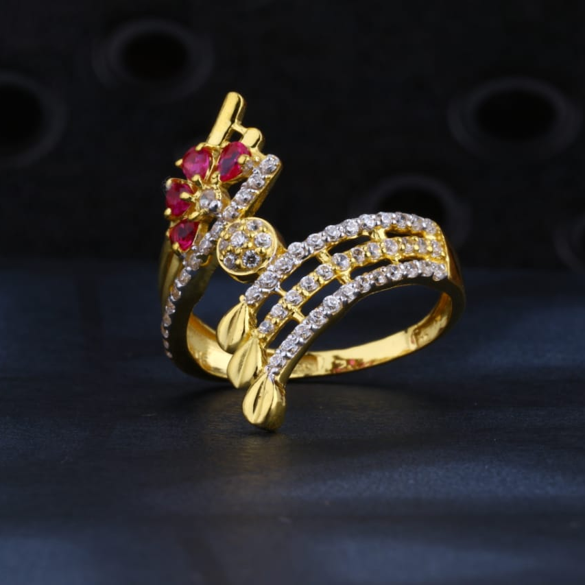 916 Gold CZ Ladies Ring LR1388