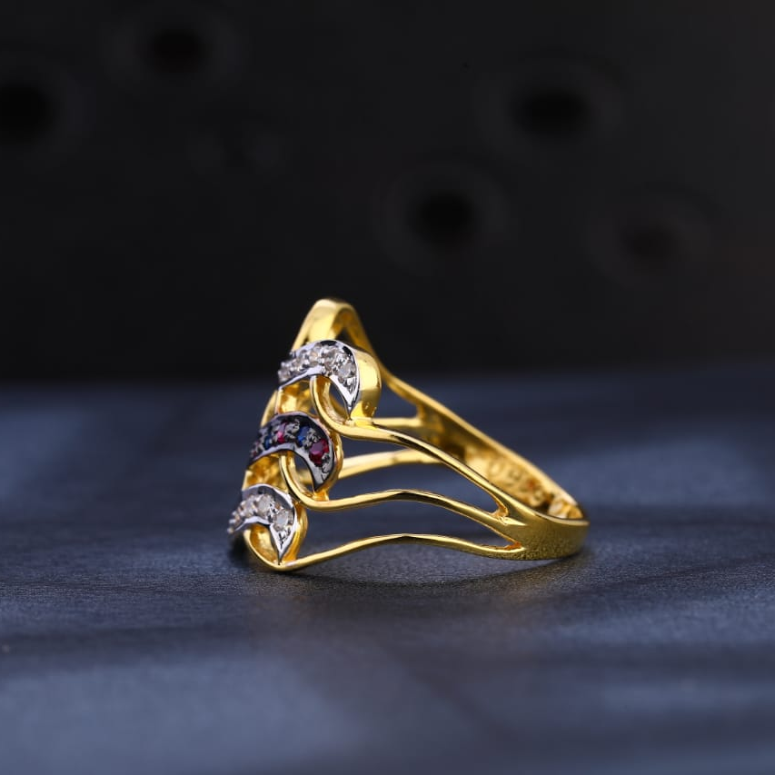 22KT Gold CZ Hallmark Ladies Delicate Ring LR1060 - Image 2