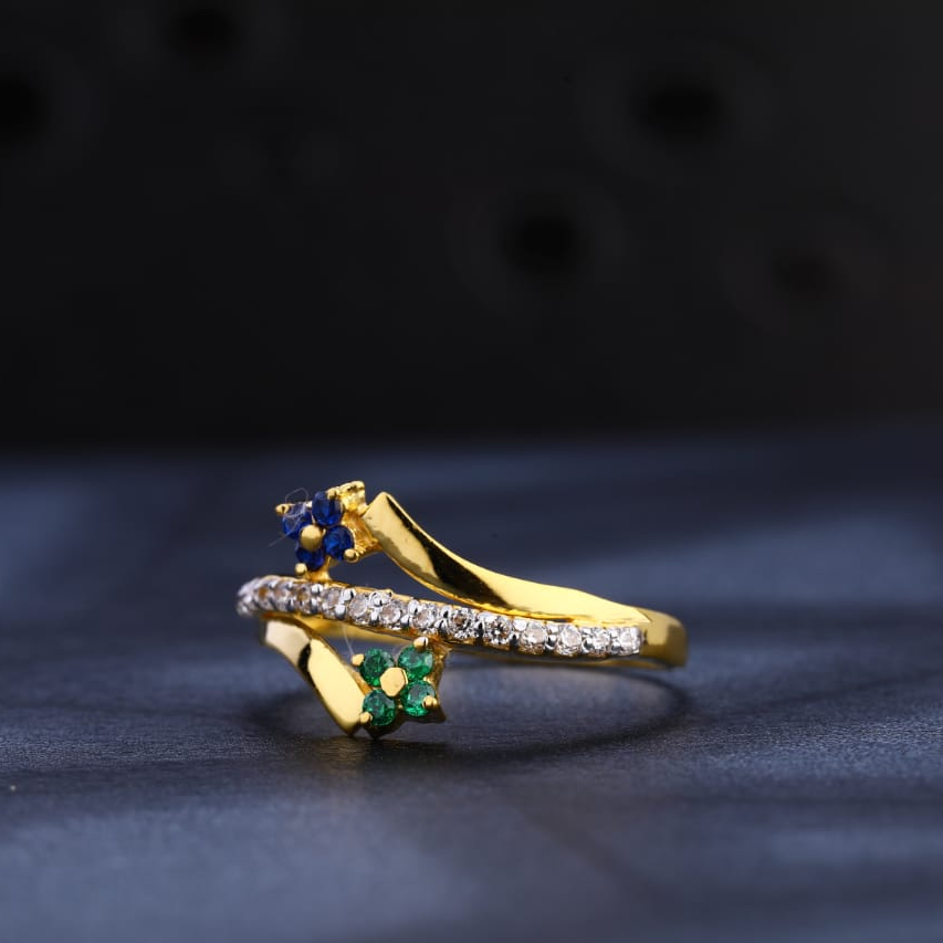 22KT Gold CZ Hallmark Ladies Ring LR1057