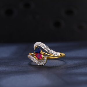 22KT Gold CZ Ladies Fancy Ring LR1054