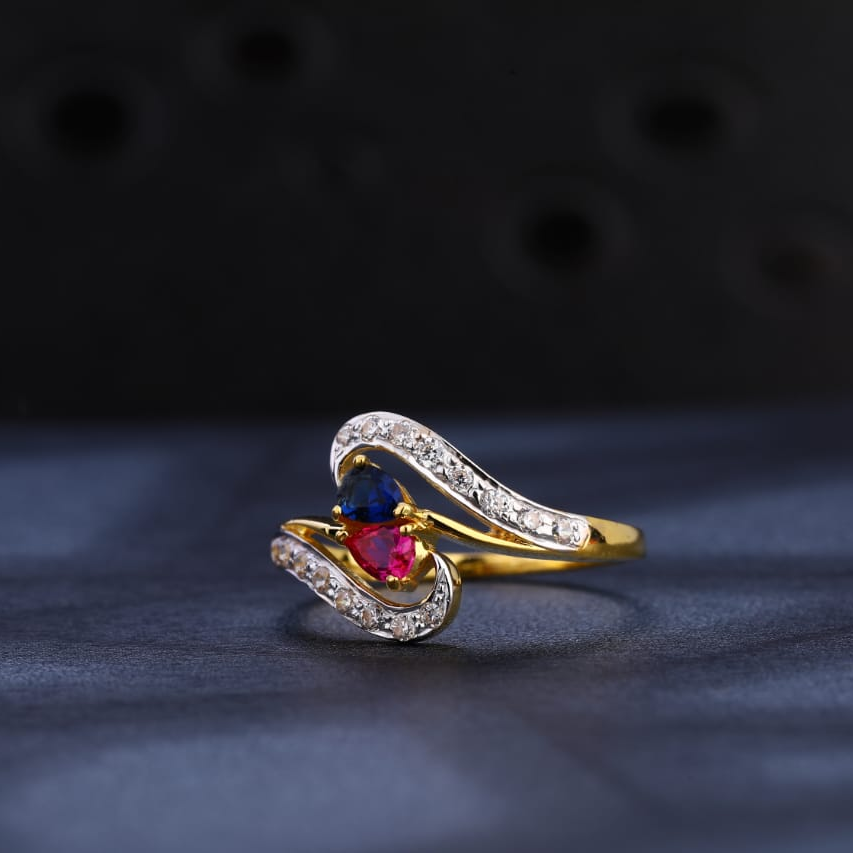 22KT Gold CZ Ladies Fancy Ring LR1054
