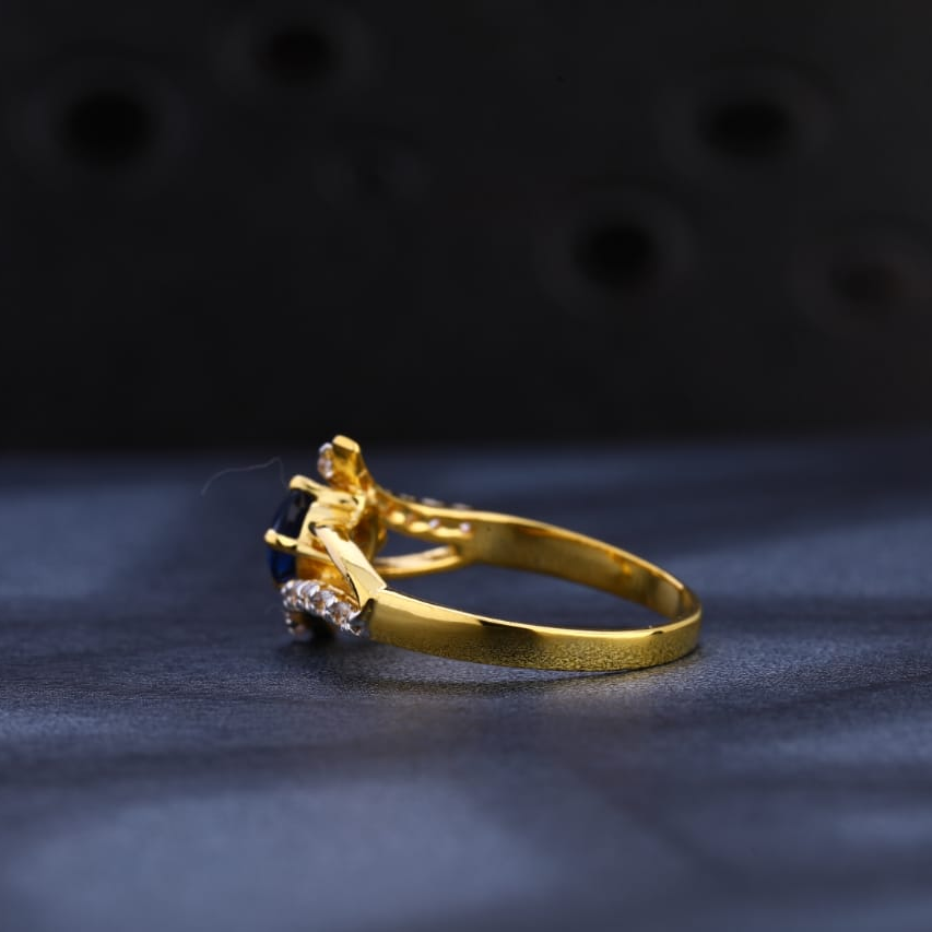 22KT Gold CZ Ladies Exclusive Ring LR1053 - Image 2