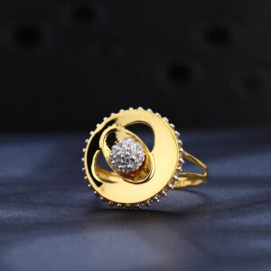 22KT Gold CZ Ladies Classic Ring LR1050